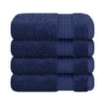 thumbnail image 4 of Cotton Paradise 100% Cotton 4 Piece Washcloths, Soft Absorbent Small Hand Face Towels Wash Rags for Body, Navy Blue, 4 of 6