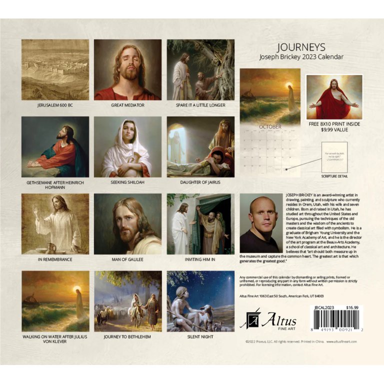 2023 Christian Calendar - Joseph Brickey "Journeys" 12 Month Wall Calendar  - Walmart.com