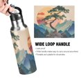thumbnail image 4 of Yayeee 33oz Insulated Water Bottle Double Wall Stainless Steel with Flip Straw Lid, Pine Tree at Dawn, 4 of 7