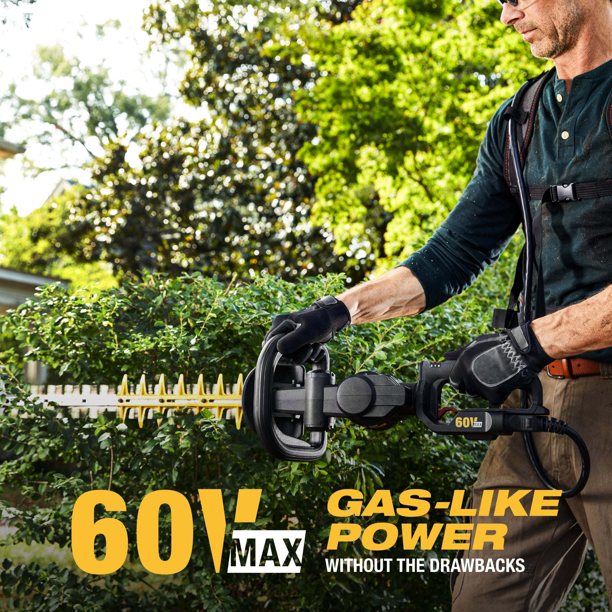 Caterpillar Cat® DG620.9 60V 25" Brushless 2-Speed Backpack Hedge Trimmer (Tool Only)