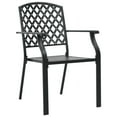 thumbnail image 6 of vidaXL Stackable Patio Chairs Outdoor Seating Stacking Dining Chair Steel Black, 6 of 7