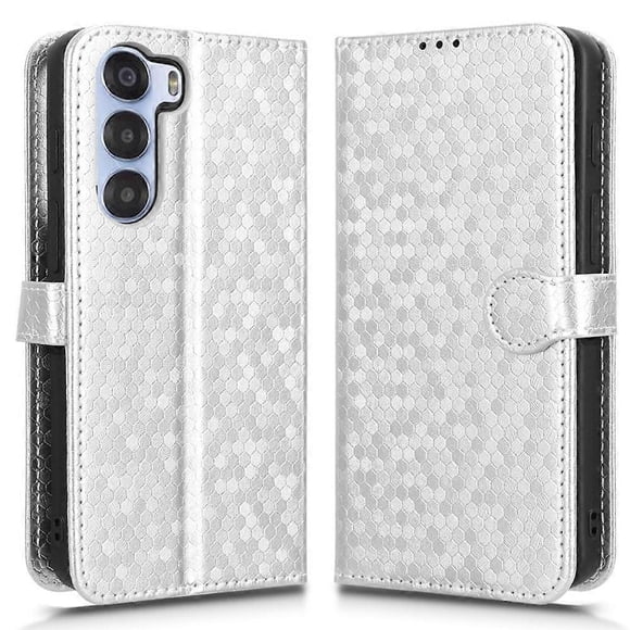 For ZTE nubia S 5G A403ZT Wallet Case Dot Pattern Imprint PU Leather Phone Cover - Green