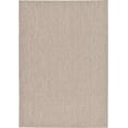 thumbnail image 1 of Unique Loom Solid Collection Casual Transitional Indoor and Outdoor Flatweave Area Rug, 8' x 11' 4", Beige/Gray, 1 of 2