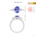 thumbnail image 4 of ANGARA Natural Solitaire Oval 1.9 ct Tanzanite and Diamond Promise Ring in 14K White Gold for Women (Size-9x7mm) | December Birthstone, Anniversary, Jewelry Gift for Women | Natural Tanzanite Ring, 4 of 9