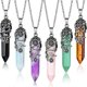 thumbnail image 4 of Collar de cristal curativo hexagonal y cadena yuxing amatista, 4 of 4