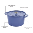 thumbnail image 3 of The Pioneer Woman 7 qt Blue Enameled Cast Iron Dutch Oven with Lid, 3 of 12
