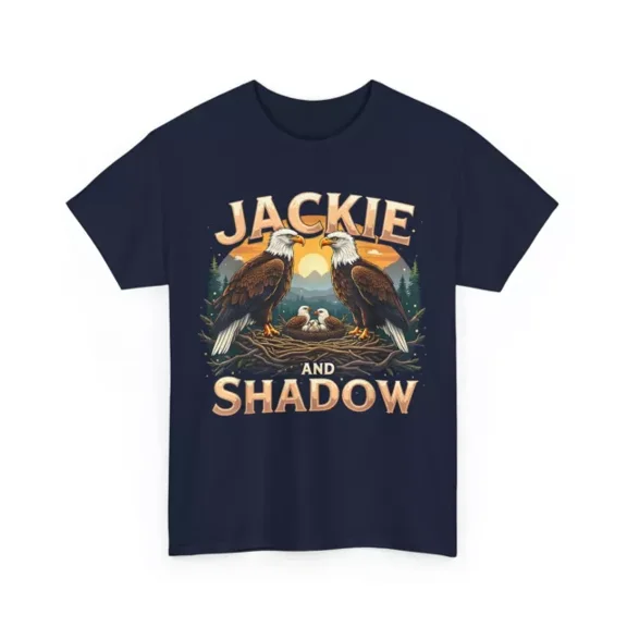 Bald Eagle Family Dad Mom Jackie And Shadow Bald Eagle Lovers T-Shirt S-5XL Birthday Gifts; For Men & Women