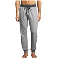 thumbnail image 2 of Hanes Men's Knit French Terry Lounge Sleep Jogger Pant 41678-Small (Active Grey Heather), 2 of 3
