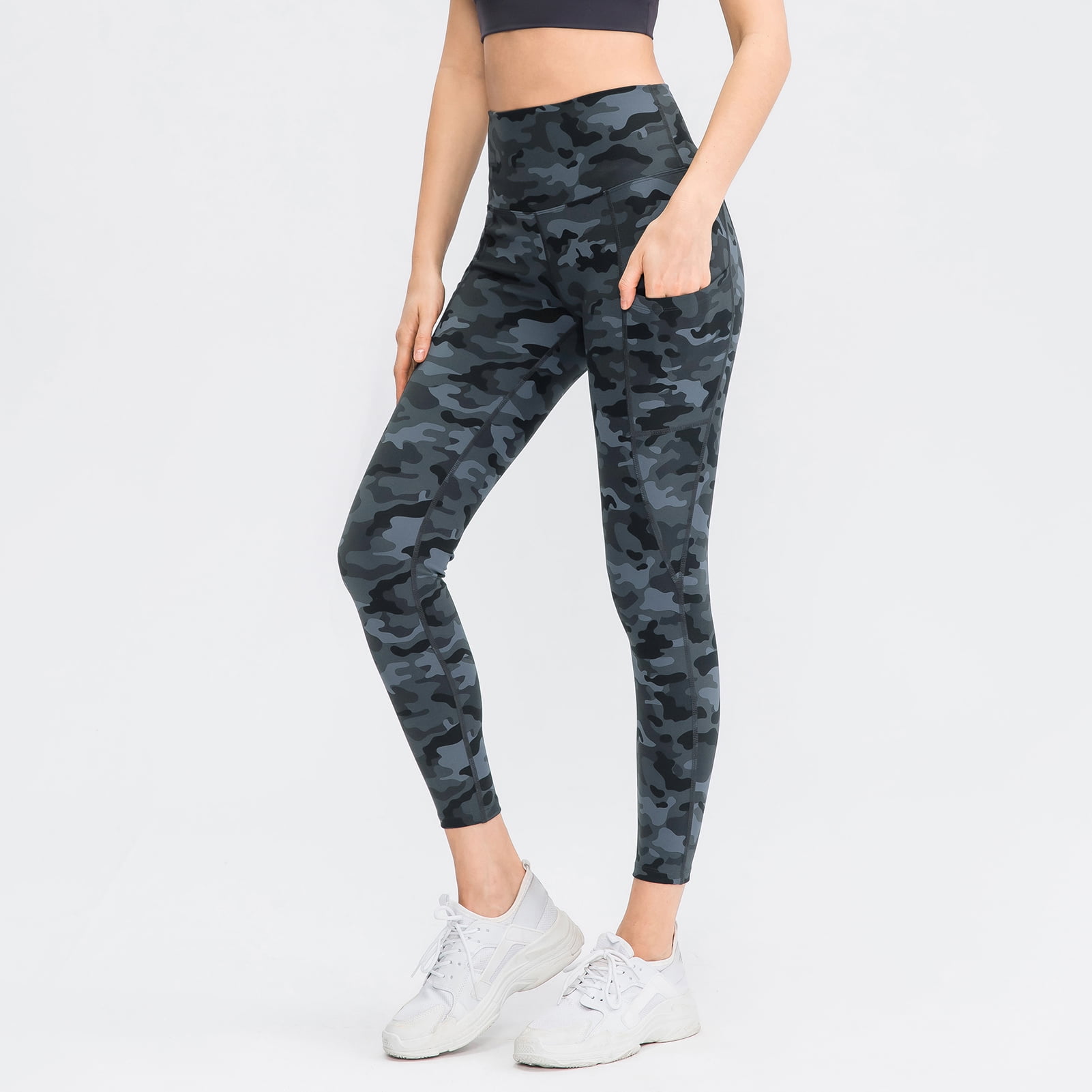Womens Camouflage Yoga Leggings High Waisted Fitness Sport Running Gym Pants New 