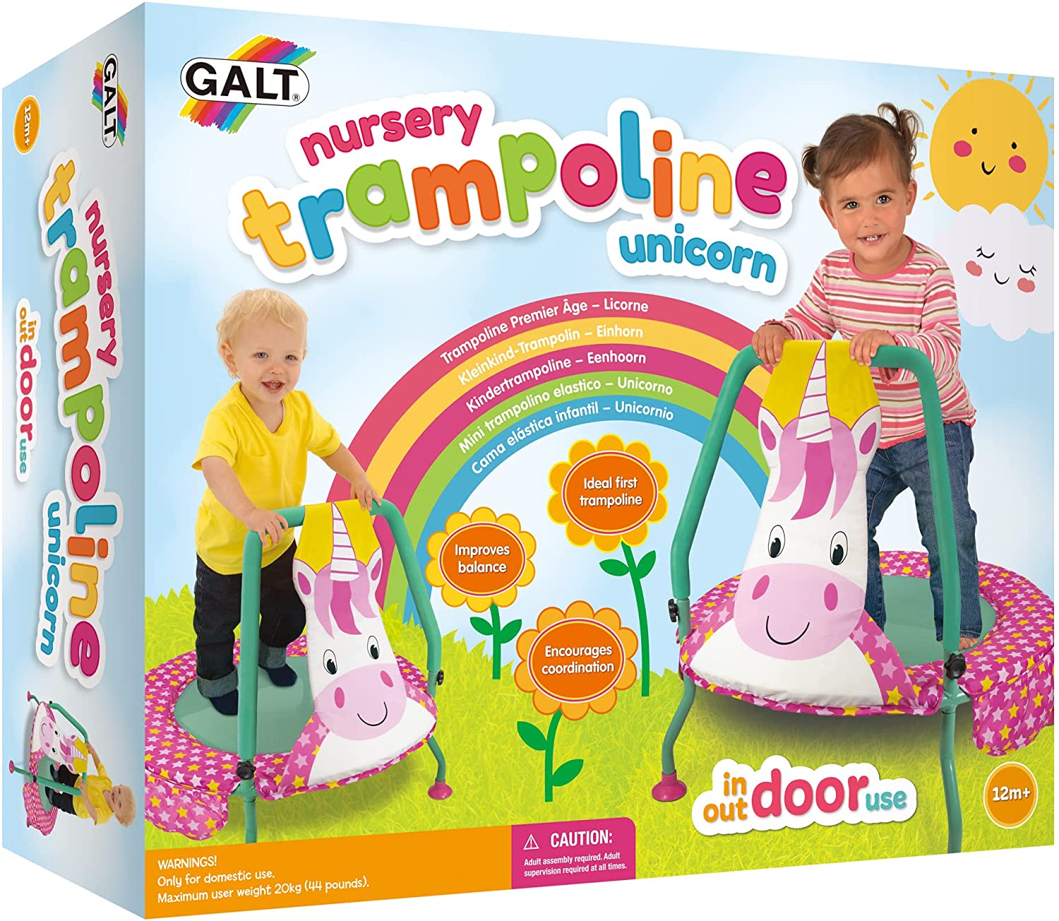Galt Toys, Nursery Trampoline - Unicorn, Trampolines for Kids, Ages 1 Year Plus - image 4 of 7