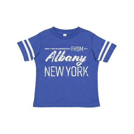 

Inktastic From Albany New York in White Distressed Text Gift Toddler Boy or Toddler Girl T-Shirt