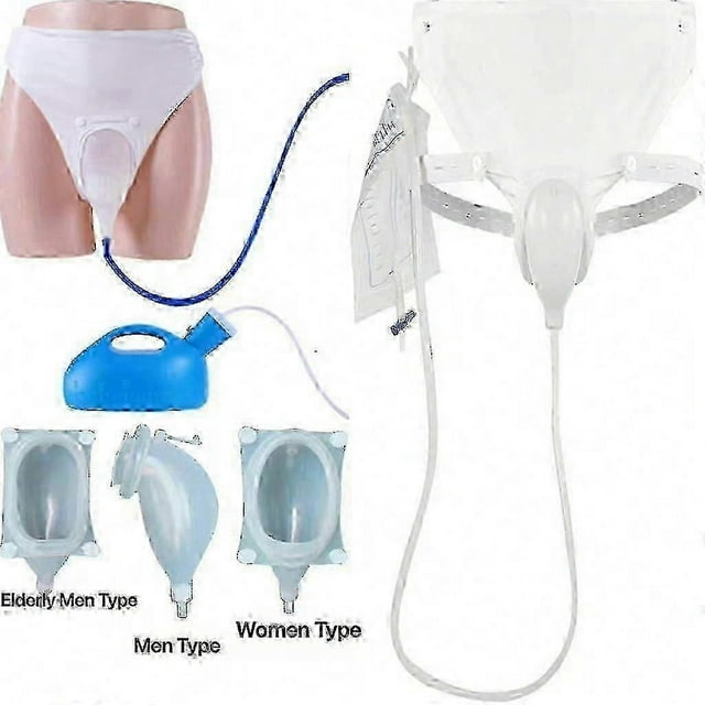 Wearable Urine Bag With Catheter Duct 1000ml For Men, Elderly, Urinary Incontinence, Bedridden Patients