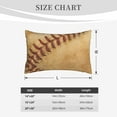 thumbnail image 6 of Bingfone Vintage Baseball Standard Size Pillowcase, Long Staple Pure Cotton Envelope Closure Pillow Cover,14"X20", 6 of 9