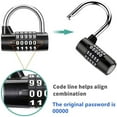 thumbnail image 4 of Heavy-Duty 5-Digit Combination Padlock for Gym Lockers & Cabinets - Secure, 4 of 9