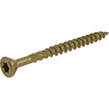 Hillman 5000524 No. 9 x 2.25 in. Star Flat Head Ceramic Coated Steel Deck Screws, 1 lbs - Pack of 113