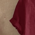 thumbnail image 4 of DPTALR Women Casual Plus Size O-Neck Printed Loose Button Tunic Shirt Blouse Tops, 4 of 4