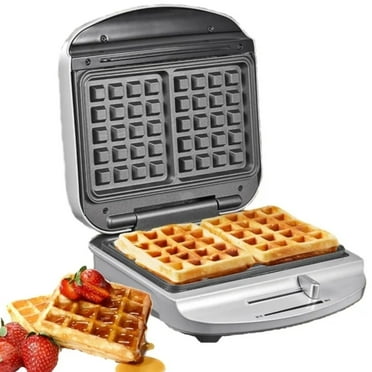 FOHERE Waffle Maker Temperature Control, 4 Minutes Waffles, Nonstick Surfaces, Anti-Scald, Indicator Lights, 1000W, New