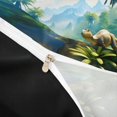 thumbnail image 4 of meiyoeat Tropical Rainforest Dinosaur Twin Duvet Cover for Kids Boys Girls, Nature Wildlife Twin Bedding, Green, Black Reversible, 2-Piece, 1 Duvet Cover and 1 Pillowcase, 4 of 6
