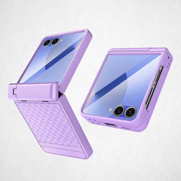 for Samsung Galaxy Z Flip 7 Privacy Case,Hard PC Ultra-Thin Full Body Cover Shockproof Protective Cases for Galaxy Z Flip7 5G,Purple