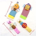 thumbnail image 2 of Wrist Rattle Foot Finder Socks Set for Baby Arm Hand Rattle Feet Leg Ankle Socks Newborn Soft Sensory Toys Baby Socks Newborn Rattles Toys Easter Gifts 0-3 6-12 Months Infant Girl Boy, 2 of 10