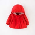 thumbnail image 3 of fatyb Toddler Baby Girls Hooded Jackets Long Sleeve Windbreaker Outwear Kids Girls Ruffle Cute Coats, 3 of 4