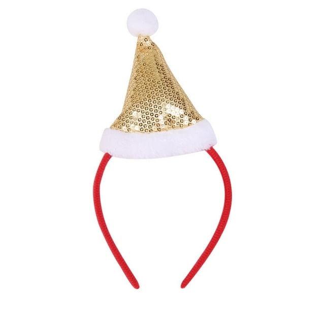 Fall Savings! Gymaxes Hot Christmas Headband Santa Party Decor Double Hair Clasp Hoop