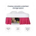 thumbnail image 3 of SGI Bedding 16 Inch Ruffled Bedskirt | Microfiber Ruffled Bed Skirt | Fade-Resistant, Wrinkle-free, Anti-static, Decorative, Extra Storage Space, Clutter-Free |California King, Hot Pink, 3 of 8