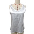 thumbnail image 4 of Aezemi Womens Satin Tank Tops, Criss Cross V Neck Casual Sleeveless Camisole Blouses, Hollow out Summer Fashion Tank Shirt, 4 of 8