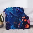 thumbnail image 3 of Naloa Deep Sea Glowing Fishes Flannel Fleece Throw Blanket for Bed Couch, Thick Blanket - All Seasons Suitable for Women, Men and Kids-50"x40", 3 of 6