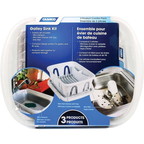 SINK KIT W/DISH DRAINER, DISH PAN & SINK MAT