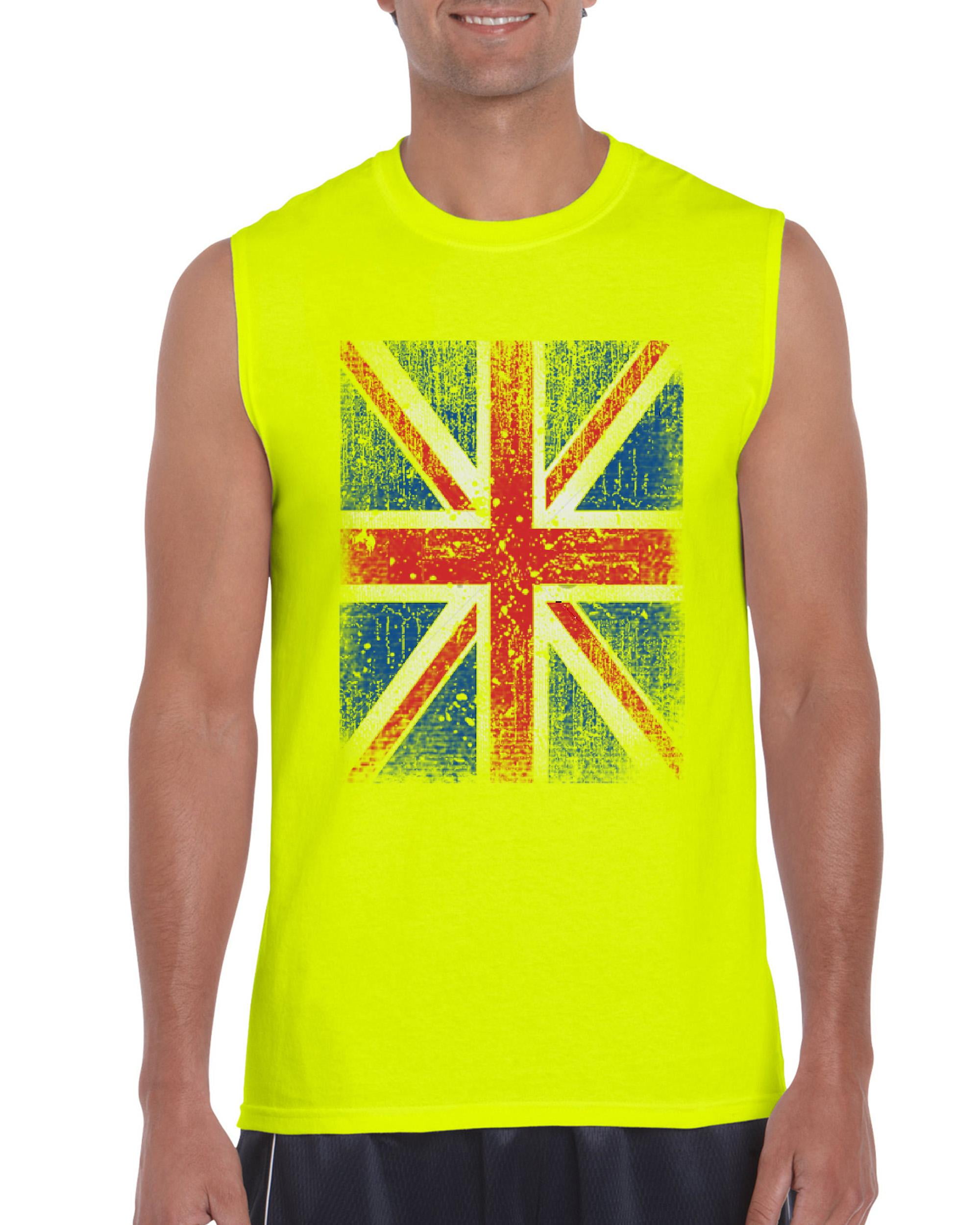 Artix Mens Union Jack British Flag Ultra Cotton Sleeveless TShirt