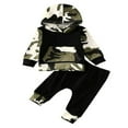 thumbnail image 1 of Newborn Boy Camo Clothes Long Sleeve Hooded Tops Pants Outfits, 1 of 4