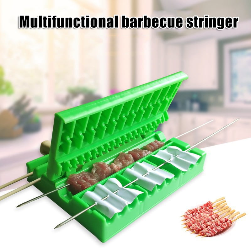 BBQ Meat Skewer Machine Portable Plastic Meat String Kebab Maker BBQ Tool 
