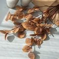 thumbnail image 4 of Sunxin Artificial Flowers Fall Decor Indoor Stems 1 Pcs Artificial Silver Leaves for Table Fireplace Mantel and Room Decor Fall Decorations for Home (Orange), Simulated Leaves, 4 of 7