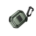 thumbnail image 3 of For Apple AirPods 3 (2021) Heavy Duty Hybrid Snap Switch Button, Secure Lock Clip Protective with Carabiner Belt Loop Cover ,Xpm Phone Case [ Green ], 3 of 3