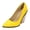 Yellow, variant on Womens High Heels,Patent Closed Square Toe Slip on Chunky Block Pumps,Elegant Heels,Daily Wedding Party Dress Shoes Black Women Sandal