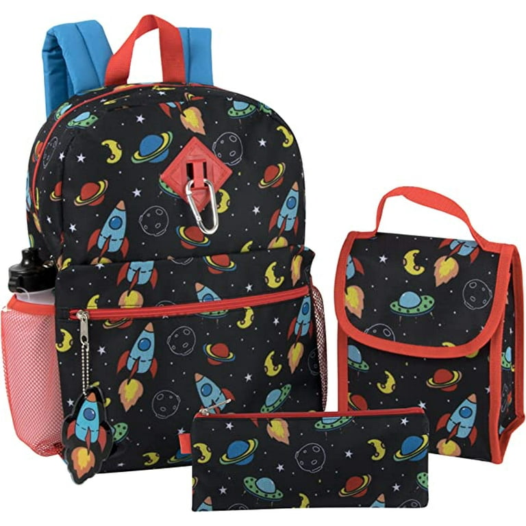 Personalized Shark Backpack with bonus lunch bag, pencil case, water  bottle, keychain, and carabiner clip