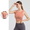 thumbnail image 3 of Lixiuxyad Women's Solid Color Sports Bra Yoga Bra Vest Suspender,Bras for Women Orange XXL, 3 of 7