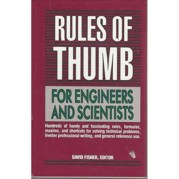 Pre-Owned Rules of Thumb for Engineers and Scientists (Hardcover) 0872017869 9780872017863