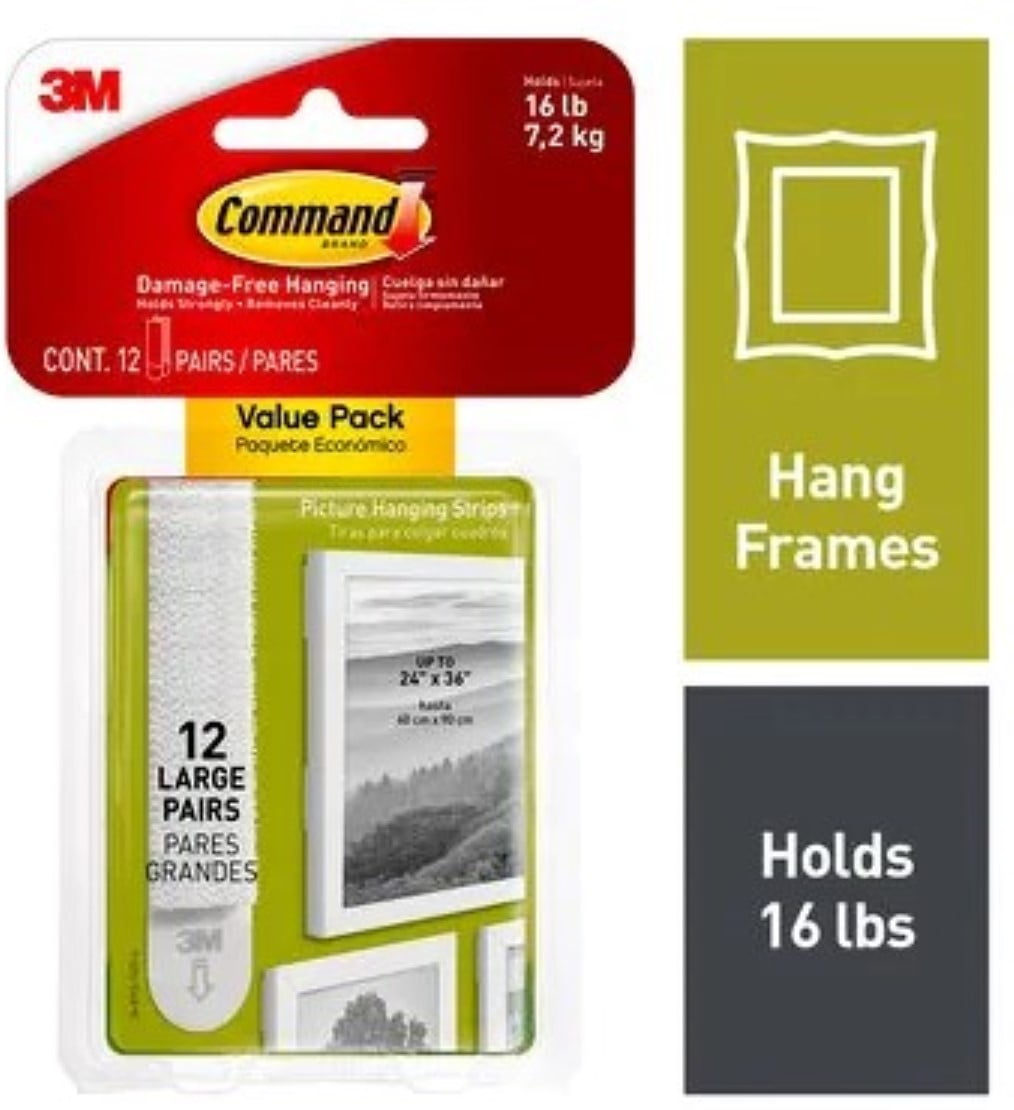 Pack of 6 Frame Hanger 1 ea Command Damage-Free Picture 
