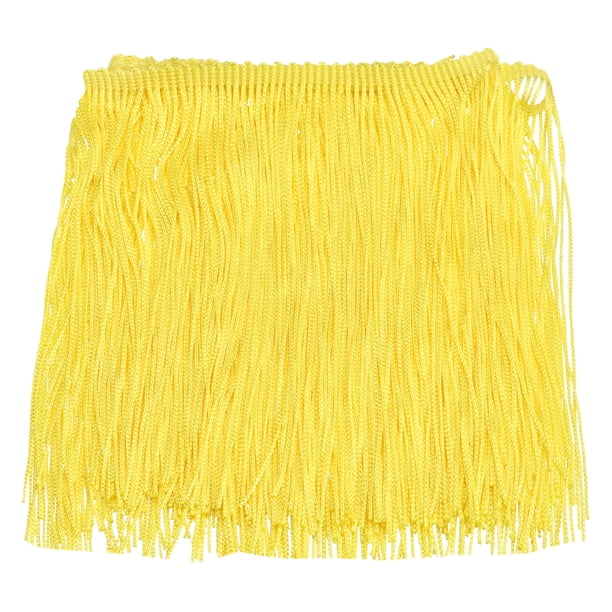 Encaje Flecos Cadenilla Unique Bargains 10 yardas 6 pulgadas Amarillo