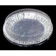 thumbnail image 3 of Durable Packaging 9" Aluminum Foil Pie Pan Plate Tin 1-5/16" Deep w/Clear Plastic Dome Lid Cover (pack of 100), 3 of 6
