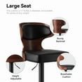 thumbnail image 5 of Daluvenix Set of 2 Wooden Swivel Bar Stool with Backrest, Counter Height Bar Chair for Kitchen & Dining Area, Black, 5 of 7