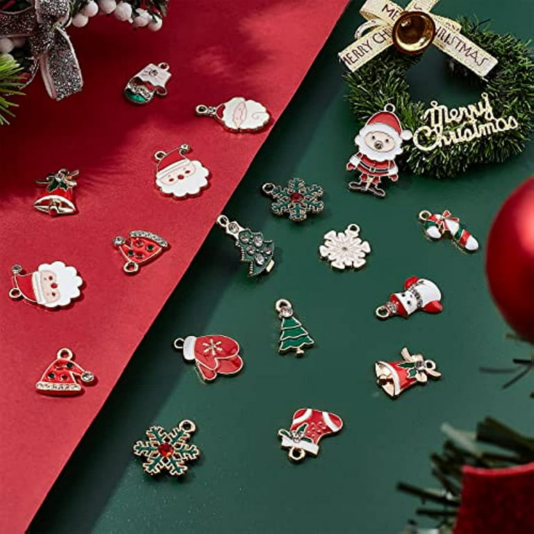 Enamel Christmas Tree Santa Claus Charms For DIY Jewelry Stores Making From  Yummy_shop, $3.4