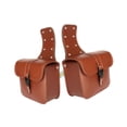 thumbnail image 3 of 2 piezas motocicletas bolsas de silla de montar herramienta de almacenamiento de almacenamiento resistente suministros de gran capacidad bolsas Marrón, 3 of 8