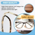 thumbnail image 5 of Jimin 1 PC Blue Light Filter Glasses Women Green Pattern Glasses, Light and Stylish,Incl. Glasses box in white,Eye protection for office and leisure, 5 of 6