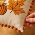 thumbnail image 5 of Throw Pillow Cover Embroidered Maple Leaf Decorative Pillow for Seasonal Decor Fall Gift Farmhouse Decor 18 Inch Canvas Cover, 5 of 9