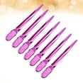 thumbnail image 2 of 12 pinzas de acero inoxidable para peluquería, pinzas de pico de pato, herramienta de peluquería (rosa), 2 of 5