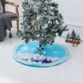 thumbnail image 6 of Light Blue Christmas Tree Skirt, Luxury Faux Fur with Snowflakes for Blue Christmas Ornaments Winter Wonderland Decorations 43IN B, 6 of 7