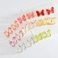 AYYUFE 6 Pairs Transparent Butterfly Ear Stud Simple Faux Crystal